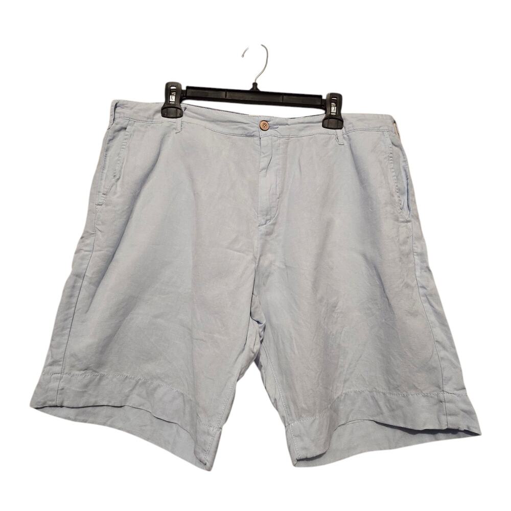 Faherty‎ Linen Blend Malibu Shorts Mens Sz 36 Blue 37"w x9"inseam Walking Golf
